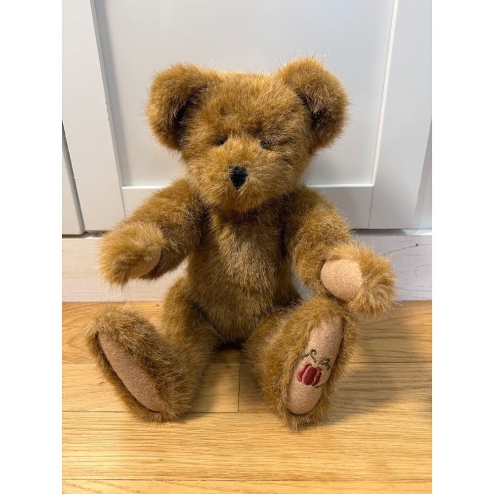 Y2K Vintage Boyds Bear Penelope Punkinberry Pumpkin Plush Decor Posable Fall